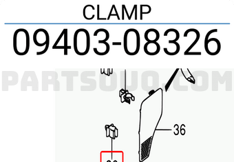 Suzuki 0940308326 CLAMP