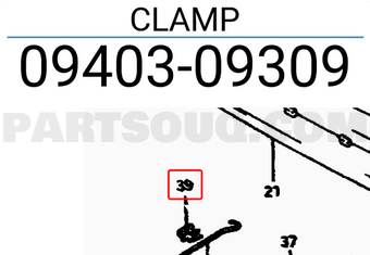 Suzuki 0940309309 CLAMP