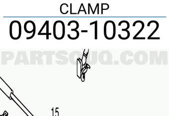 Suzuki 0940310322 CLAMP