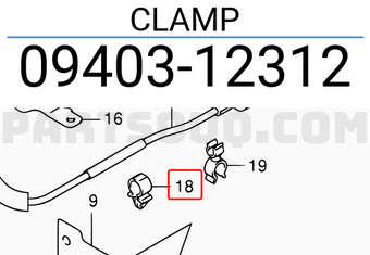 Suzuki 0940312312 CLAMP