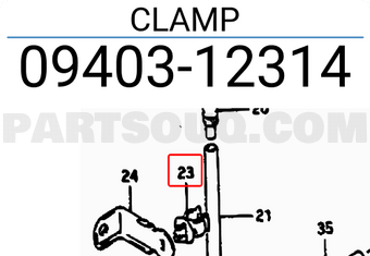 Suzuki 0940312314 CLAMP