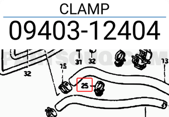 Suzuki 0940312404 CLAMP