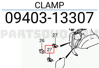 Suzuki 0940313307 CLAMP
