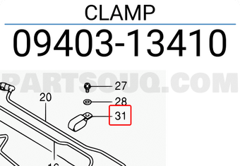 Suzuki 0940313410 CLAMP