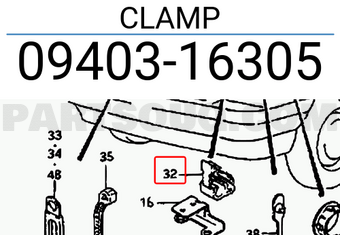 Suzuki 0940316305 CLAMP