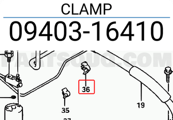 Suzuki 0940316410 CLAMP