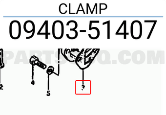 Suzuki 0940351407 CLAMP