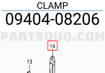 Suzuki 0940408206 CLAMP