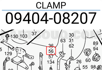 Suzuki 0940408207 CLAMP