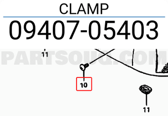 Suzuki 0940705403 CLAMP