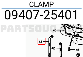 Suzuki 0940725401 CLAMP