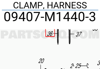 Suzuki 09407M14403 CLAMP, HARNESS
