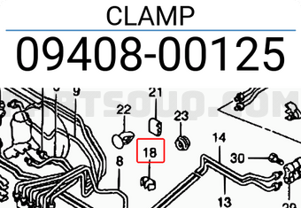 Suzuki 0940800125 CLAMP