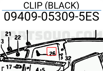 Suzuki 09409053095ES CLIP (BLACK)