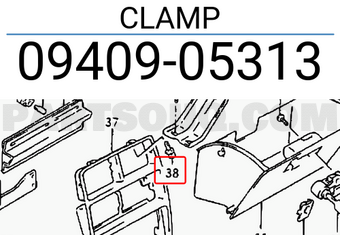 Suzuki 0940905313 CLAMP