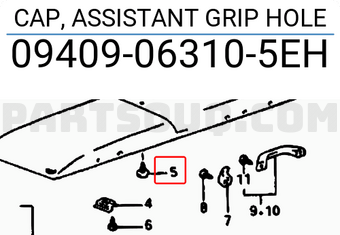 Suzuki 09409063105EH CAP, ASSISTANT GRIP HOLE