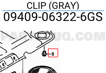 Suzuki 09409063226GS CLIP (GRAY)