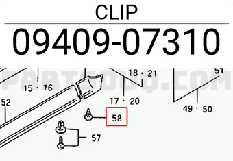 Suzuki 0940907310 CLIP