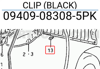Suzuki 09409083085PK CLIP (BLACK)