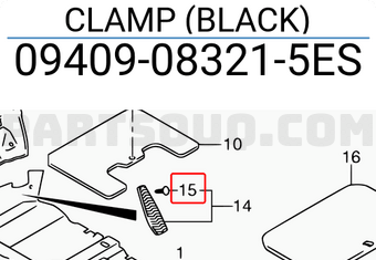 Suzuki 09409083215ES CLAMP (BLACK)