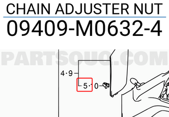 Suzuki 09409M06324 CHAIN ADJUSTER NUT