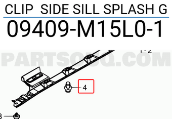 Suzuki 09409M15L01 CLIP SIDE SILL SPLASH G