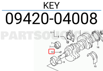 Suzuki 0942004008 KEY