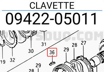 Suzuki 0942205011 CLAVETTE