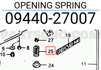 Suzuki 0944027007 OPENING SPRING