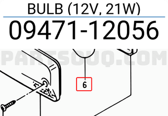 Suzuki 0947112056 BULB (12V, 21W)