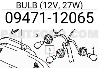 Suzuki 0947112065 BULB (12V, 27W)