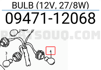 Suzuki 0947112068 BULB (12V, 27/8W)