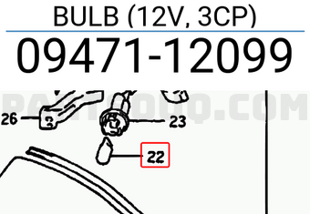 Suzuki 0947112099 BULB (12V, 3CP)