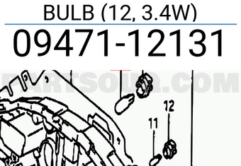 Suzuki 0947112131 BULB (12, 3.4W)