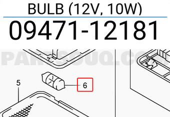 Suzuki 0947112181 BULB (12V, 10W)