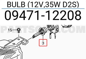 Suzuki 0947112208 BULB (12V,35W D2S)