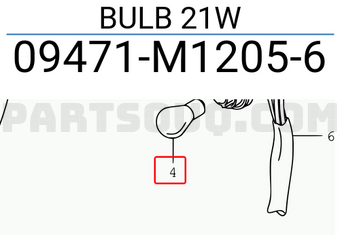 Suzuki 09471M12056 BULB 21W