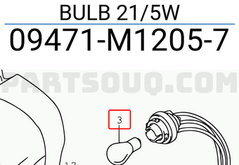 Suzuki 09471M12057 BULB 21/5W