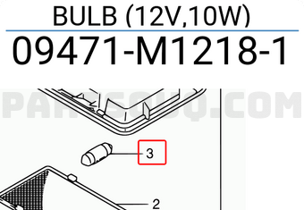 Suzuki 09471M12181 BULB (12V,10W)