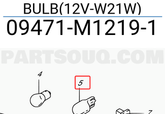Suzuki 09471M12191 BULB(12V-W21W)