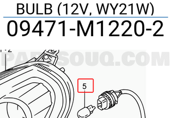 Suzuki 09471M12202 BULB (12V, WY21W)