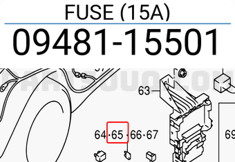 Suzuki 0948115501 FUSE (15A)