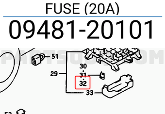 Suzuki 0948120101 FUSE (20A)