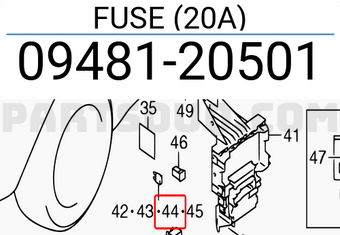 Suzuki 0948120501 FUSE (20A)