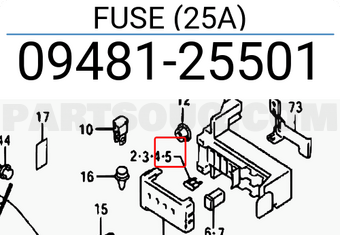 Suzuki 0948125501 FUSE (25A)