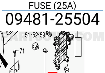 Suzuki 0948125504 FUSE (25A)