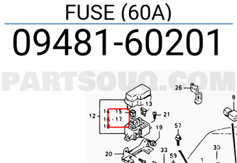 Suzuki 0948160201 FUSE (60A)