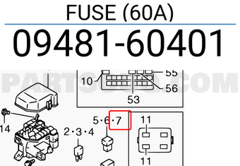Suzuki 0948160401 FUSE (60A)