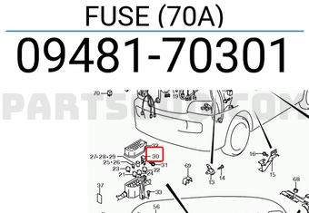 Suzuki 0948170301 FUSE (70A)