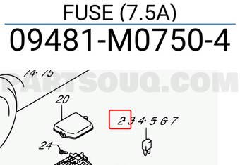 Suzuki 09481M07504 FUSE (7.5A)
